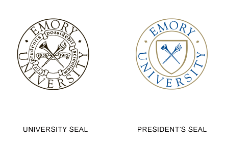 presidential and university seals of emory