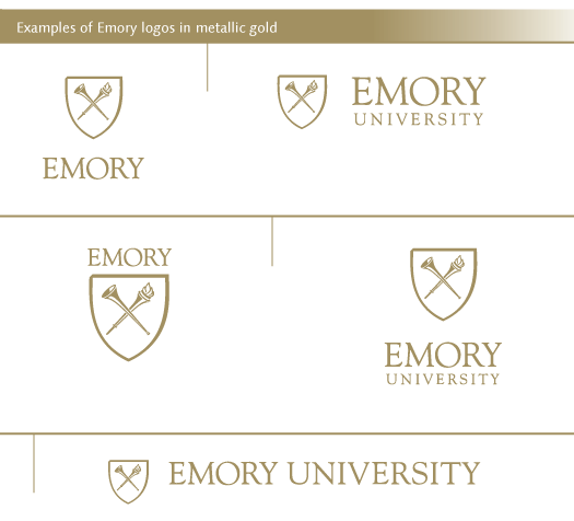 emory primary logos in gold