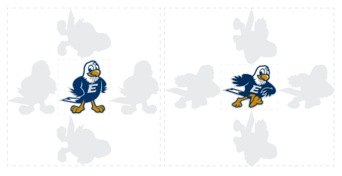 image showing Swoop mascot with clear zone guidance