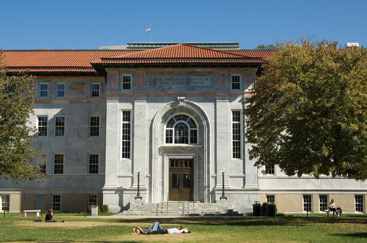 view of exterior of candler library