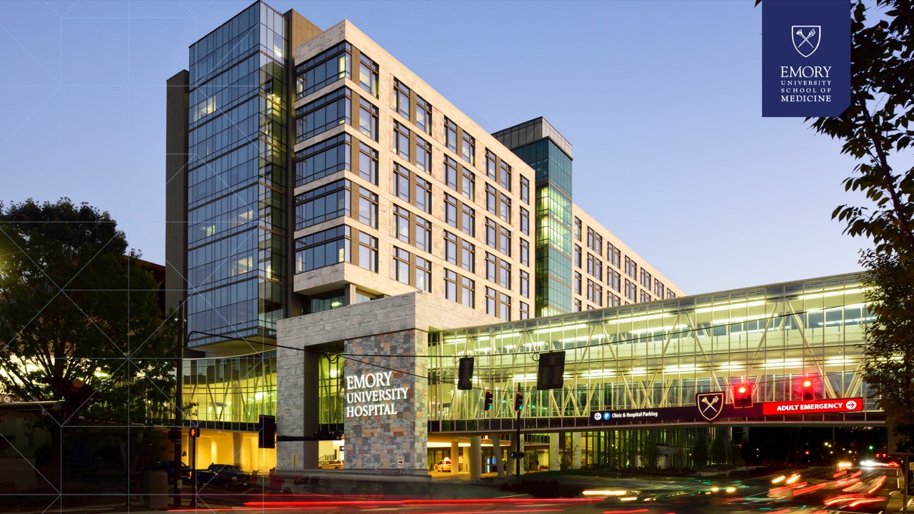 exterior view of emory university hospital tower